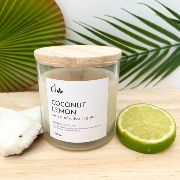 Vela Aromática Vegetal Coconut Lemon