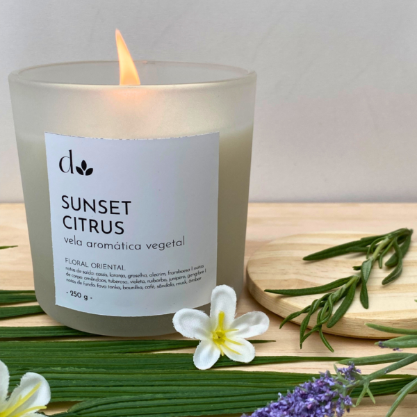 Vela Aromática Vegetal Sunset Citrus